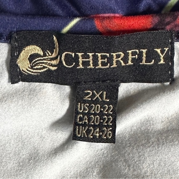 Boutique Cherry Print 2X Stretchy Comfy Maxi Dress NWOT With Pockets - Picture 7 of 9